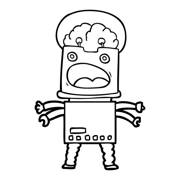 Vector Illustratie Van Cartoon Robot — Stockvector