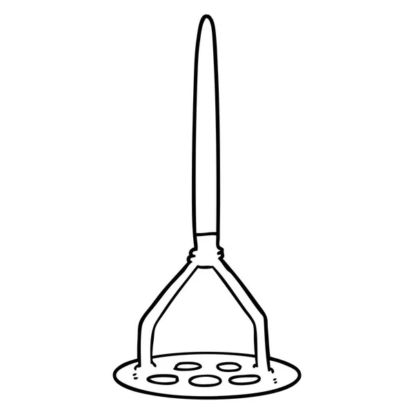 Vektorillustration Tecknad Potatis Masher — Stock vektor