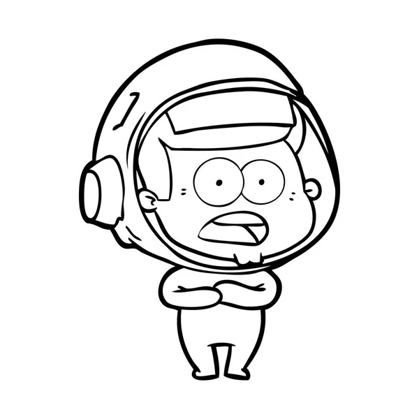 Vectorillustratie Van Cartoon Astronaut — Stockvector