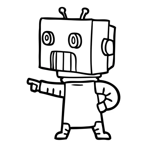 Vektor Illustration Tecknad Robot — Stock vektor