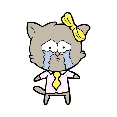 Çizgi film kedisinin vektör çizimi