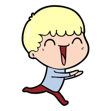 vektör çizim karikatür mutlu adam