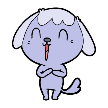 Çizgi film köpeğinin vektör çizimi