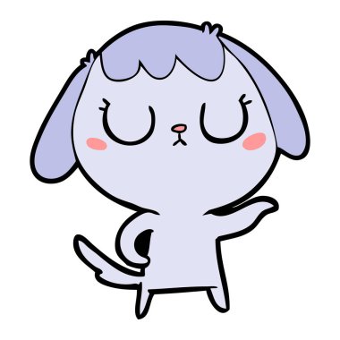 Çizgi film köpeğinin vektör çizimi