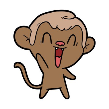  vektör çizim karikatür komik maymun