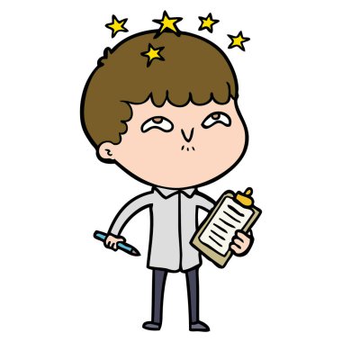 vektör çizim karikatür çocuk hayret