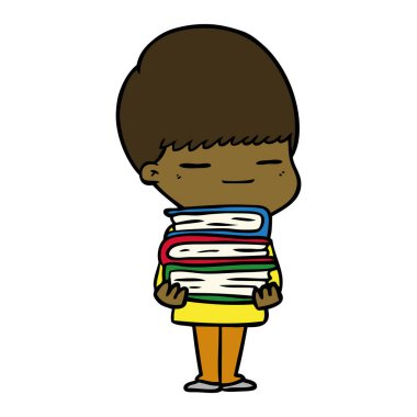 vektör çizim karikatür kendini beğenmiş çocuk