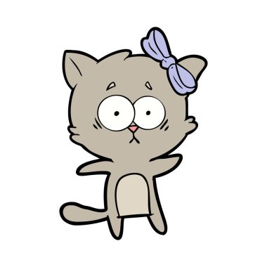 Çizgi film kedisinin vektör çizimi