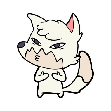 Akıllı karikatür fox vektör çizim