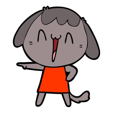 Çizgi film köpeğinin vektör çizimi