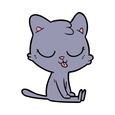 Çizgi film kedisinin vektör çizimi