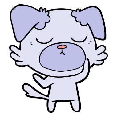 Çizgi film köpeğinin vektör çizimi