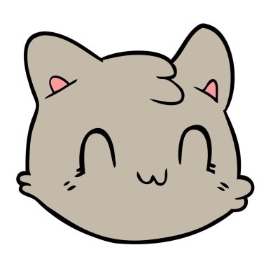 vektör çizim karikatür kedi yüz