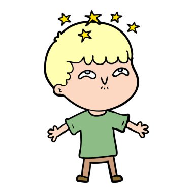 vektör çizim karikatür çocuk hayret