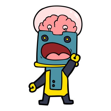 Çizgi film robotunun vektör çizimi