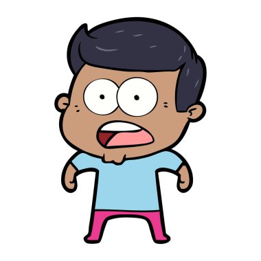 vektör çizim karikatür dostum şok