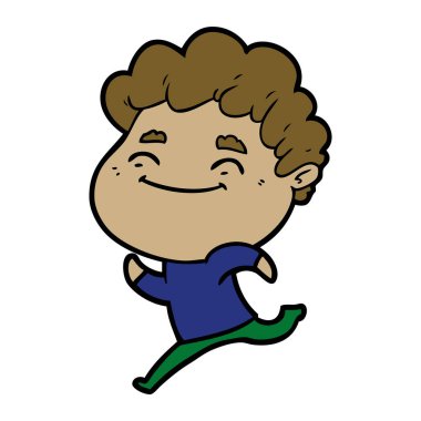 vektör çizim karikatür dostça adam