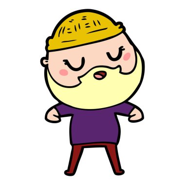 Sakallı çizgi film adamı.