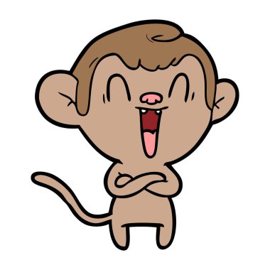  vektör çizim karikatür komik maymun