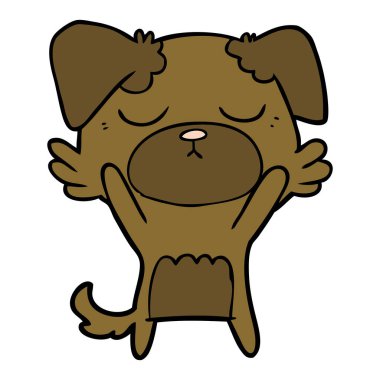 Çizgi film köpeğinin vektör çizimi