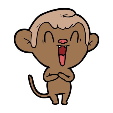 vektör çizim karikatür komik maymun