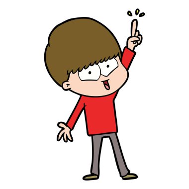 vektör çizim karikatür mutlu çocuk