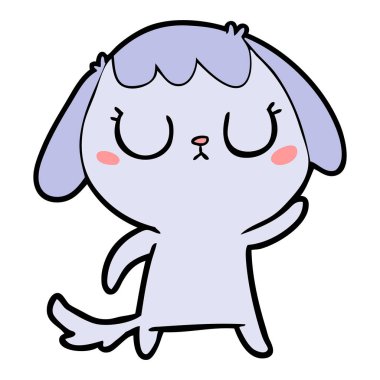 Çizgi film köpeğinin vektör çizimi