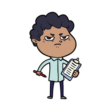 vektör çizim karikatür kızgın adam