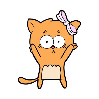 Çizgi film kedisinin vektör çizimi