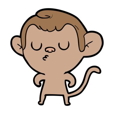 Çizgi film maymununun vektör çizimi