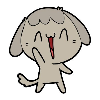 Çizgi film köpeğinin vektör çizimi