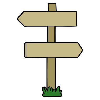 vektör çizim karikatür işareti yazı