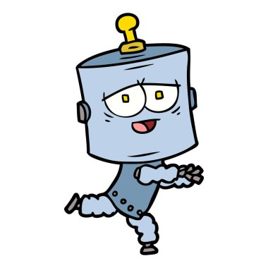 Çizgi film robotunun vektör çizimi