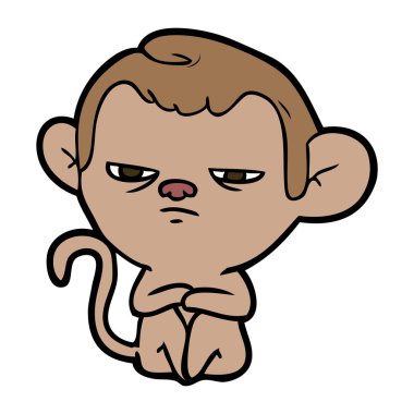 Çizgi film maymununun vektör çizimi