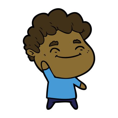 vektör çizim karikatür dostça adam