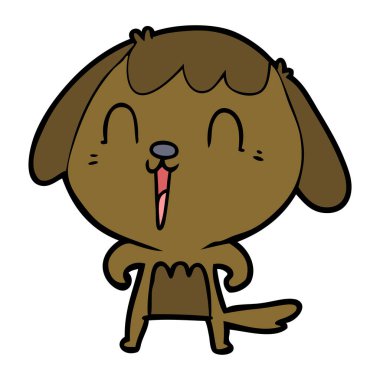 Çizgi film köpeğinin vektör çizimi