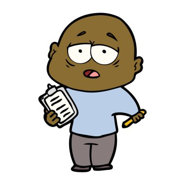 yorgun kel adam çizgi film