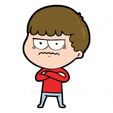 vektör çizim karikatür dostum rahatsız