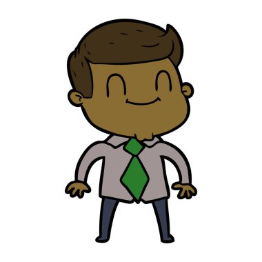 vektör çizim karikatür dostça adam