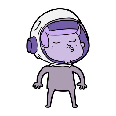  vektör çizim karikatür emin astronot