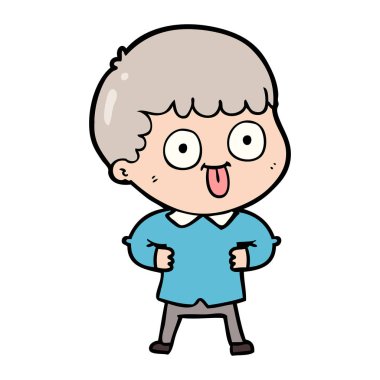  vektör çizim karikatür adam bakıyor