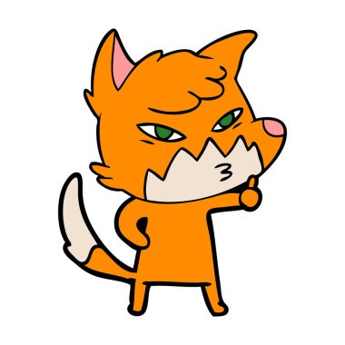 Akıllı karikatür fox vektör çizim