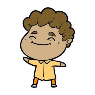 vektör çizim karikatür dostça adam