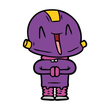 Çizgi film robotunun vektör çizimi