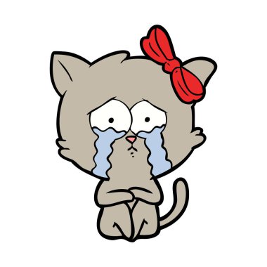 Çizgi film kedisinin vektör çizimi