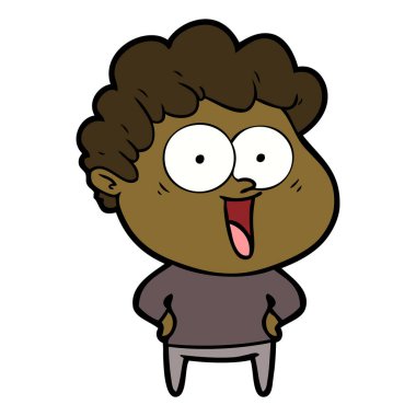 vektör çizim karikatür mutlu adam