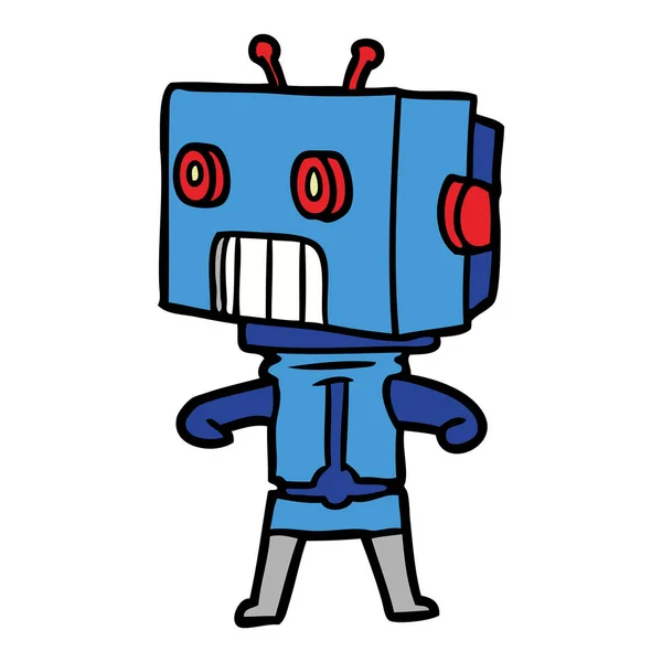 Ilustración Vectorial Del Robot Dibujos Animados — Archivo Imágenes Vectoriales