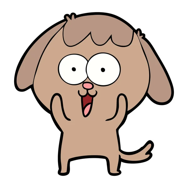 Vector Ilustración Lindo Perro Dibujos Animados — Vector de stock