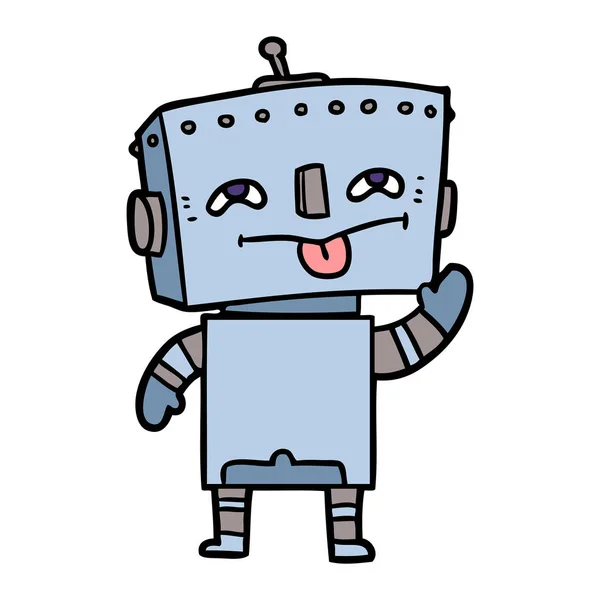 Vektor Illustration Tecknad Robot — Stock vektor