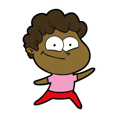 vektör çizim karikatür mutlu adam